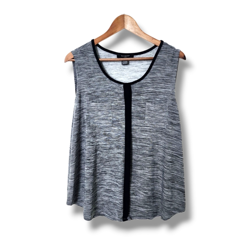 Liz McCoy Pocketed Casual Tank Top | 2X